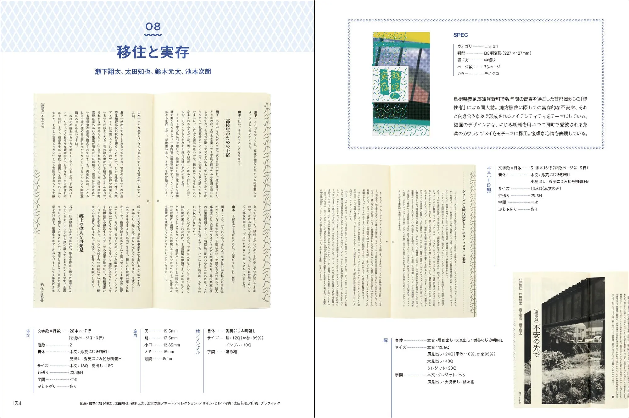 『文章を書く人のための同人誌・ZINE 本文デザイン入門』での紹介ページ